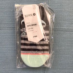 Stance Three-Pack Invisible Socks, Small